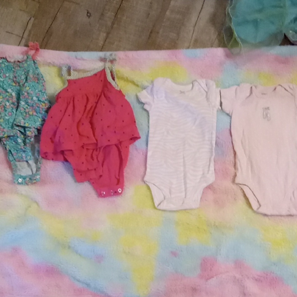 Carter's Pink and White Bodysuits Soft and Stylish